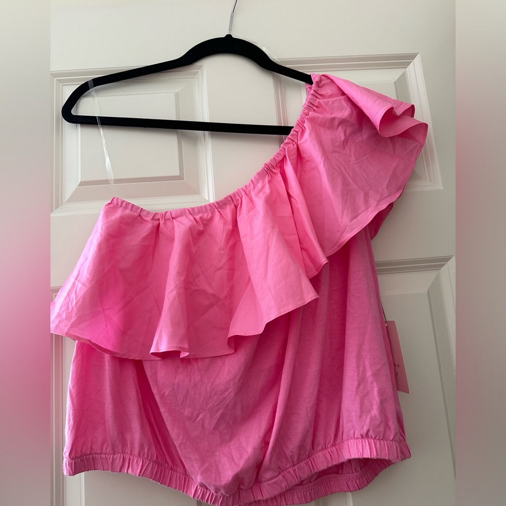 NWT A New Day pink one-shoulder top size L